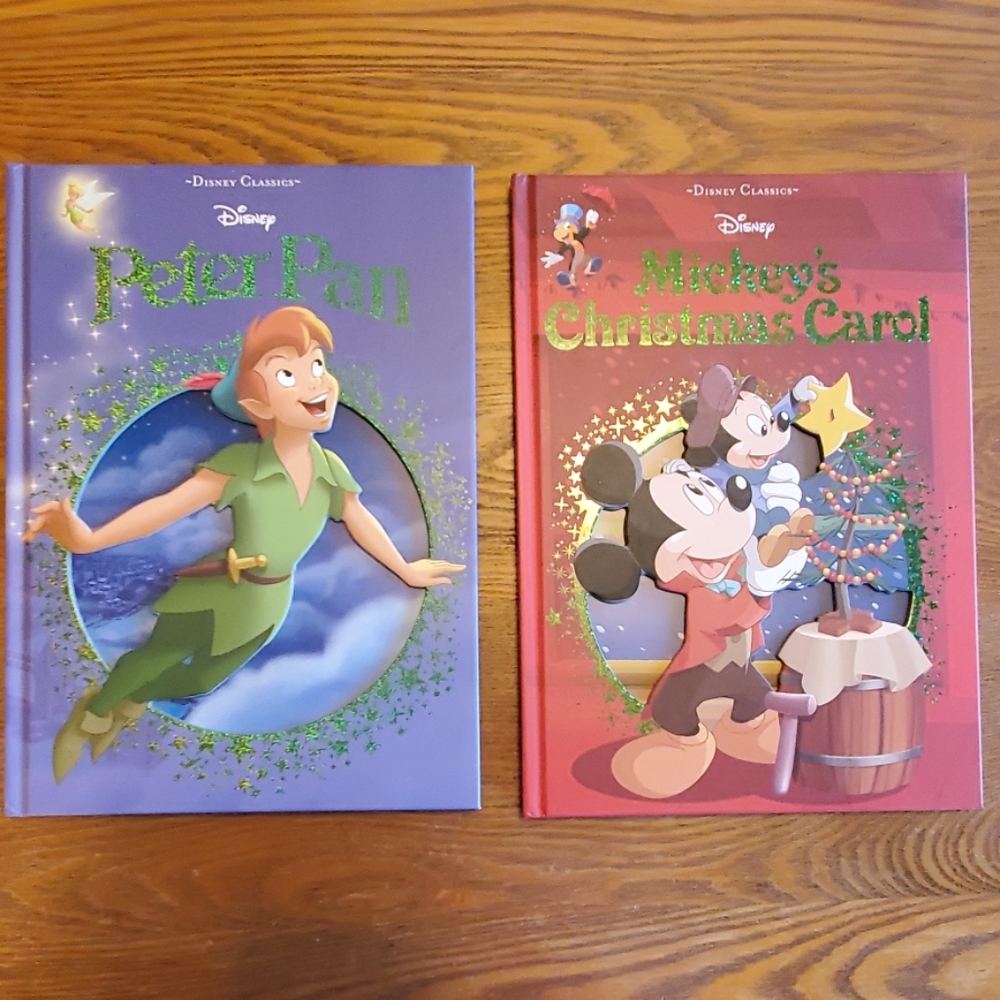 2 DISNEY bks: PETER PAN & MICKEY'S CHRISTMAS CAROL